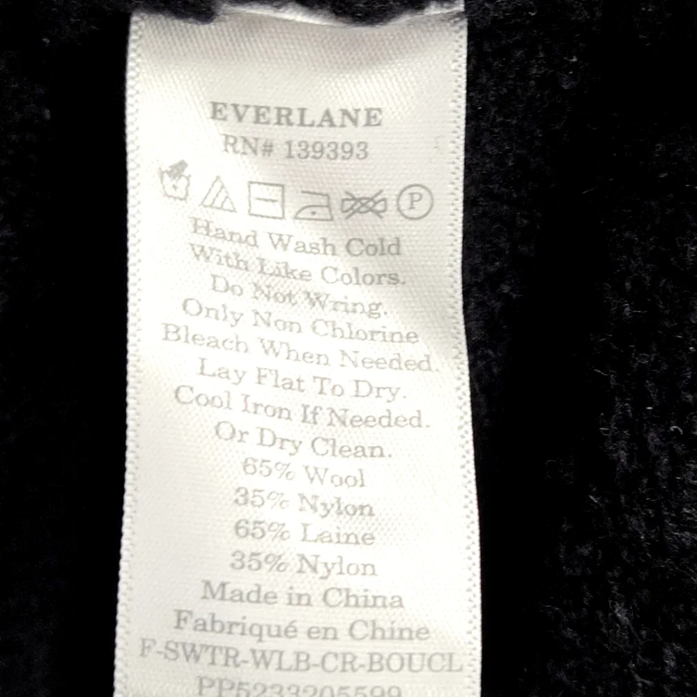 Everlane Sweater The‎ Teddy Crew Neck Black Knit